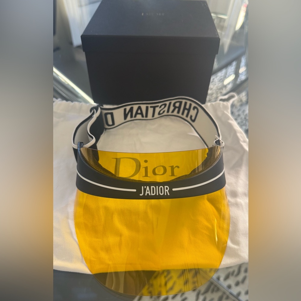 Dior Sun Visor with Yellow Shield Worn Once-Mint Condition